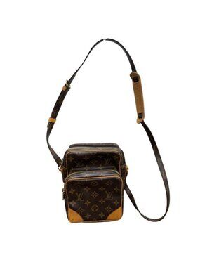 Louis Vuitton Monogram Brown Gold Leather Shoulder Bag